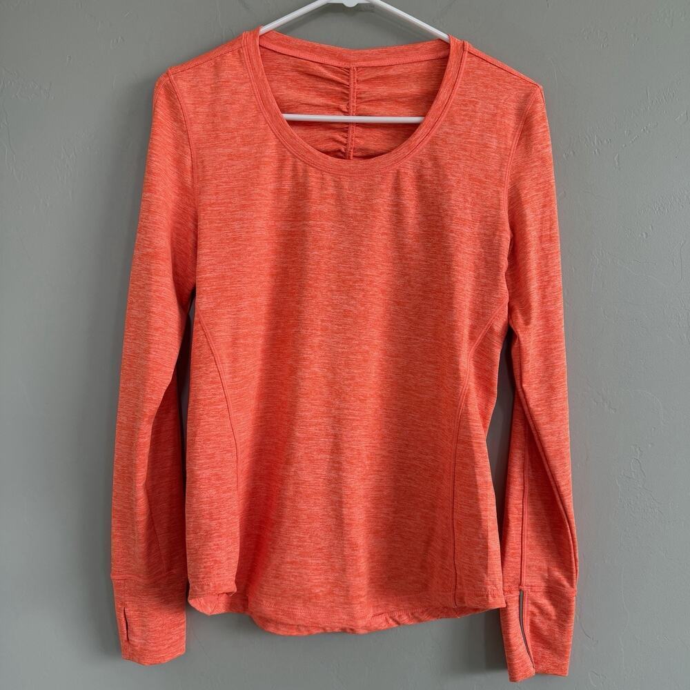 Lululemon 5 Mile Long Sleeve Women's Shirt Heathered Orange S/M NO SIZE TAG